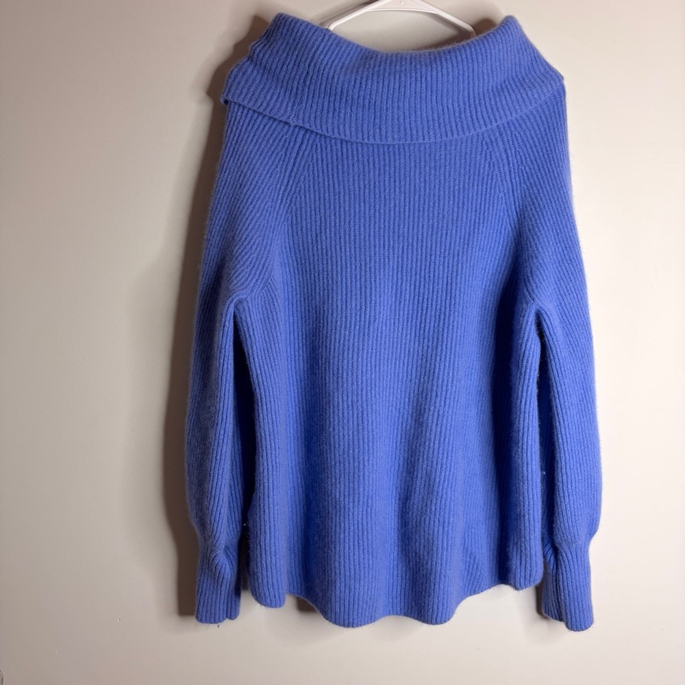Soft Surroundings 100% Cashmere Lavender Cowl Neck Sweater Large - Picture 5 of 7